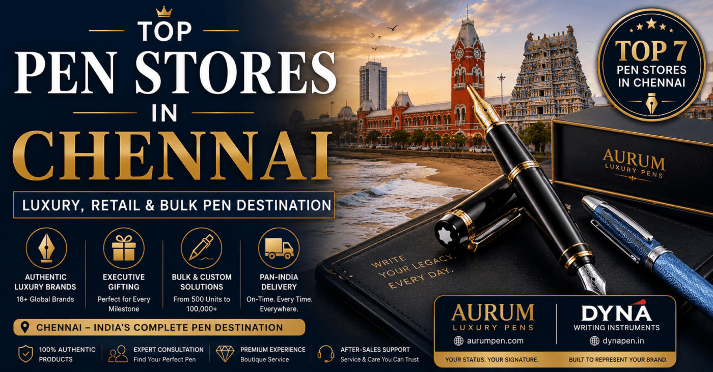 Top Pen Stores in Chennai – Luxury Pens, Corporate Gifts and Bulk Branded Pen Suppliers
